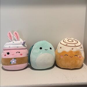 EUC8in Squishmallow Bundle: Easter Bunny, Turtle, Cinnamon Swirl